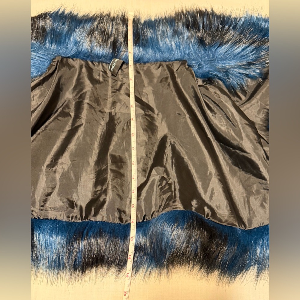 Cynthia Rowley Faux Fur Jacket - Midnight Blue - Picture 8 of 10